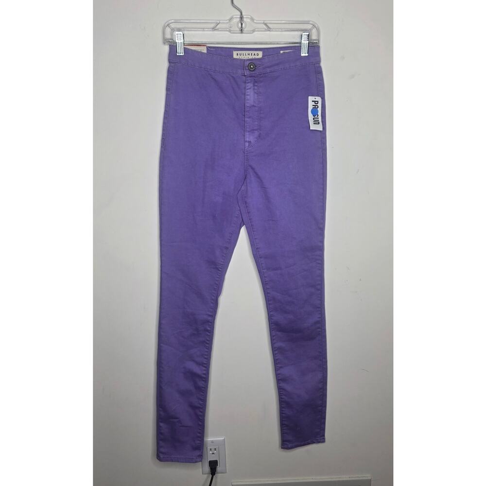 NWT Bullhead uber high rise skinniest electric purple jeans - 7 regular